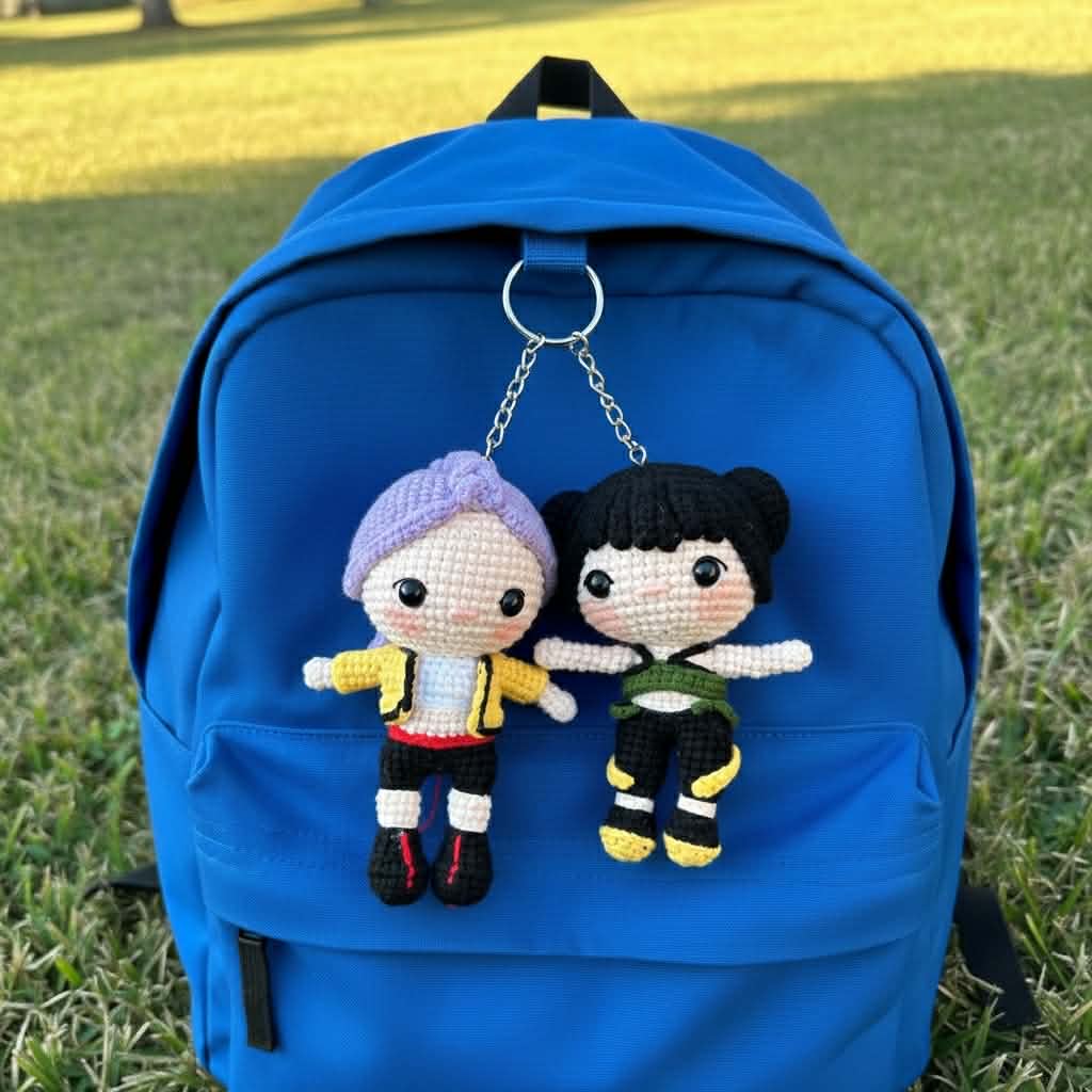 Crochet Huntrix Plush Keychain | MakerPlace by Michaels