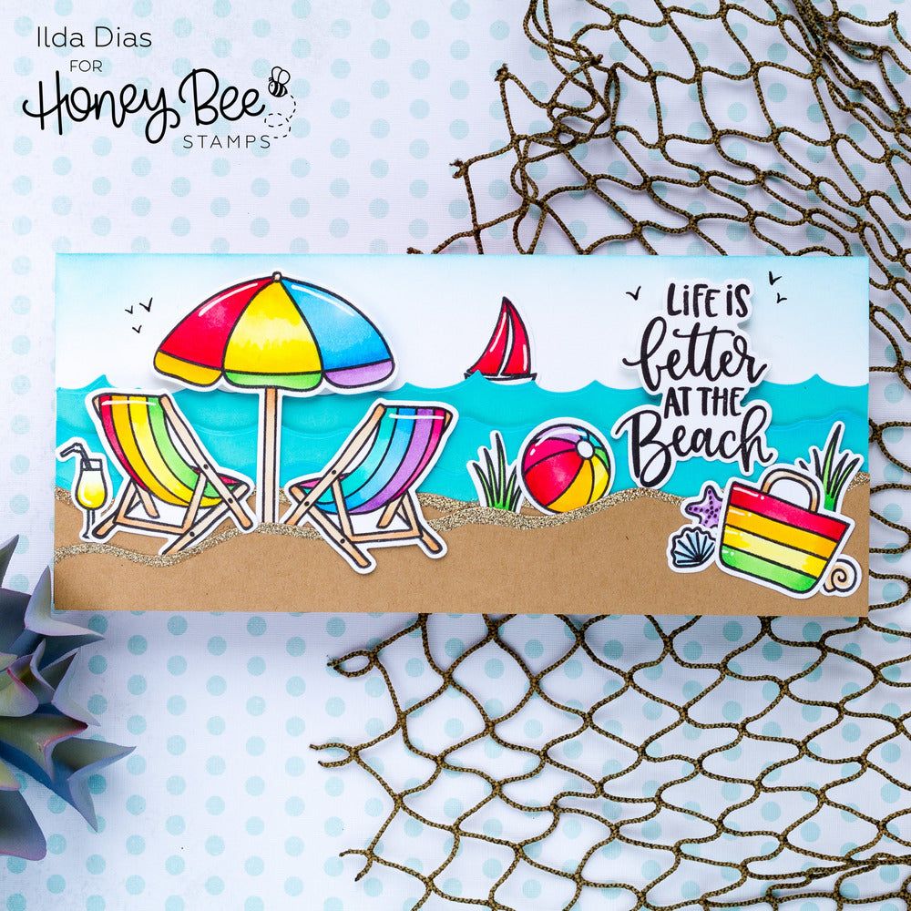 Makin' Waves Long Border - Honey Cuts - Stand-Alone Dies for Water, Waves, Clouds, Hills and More!