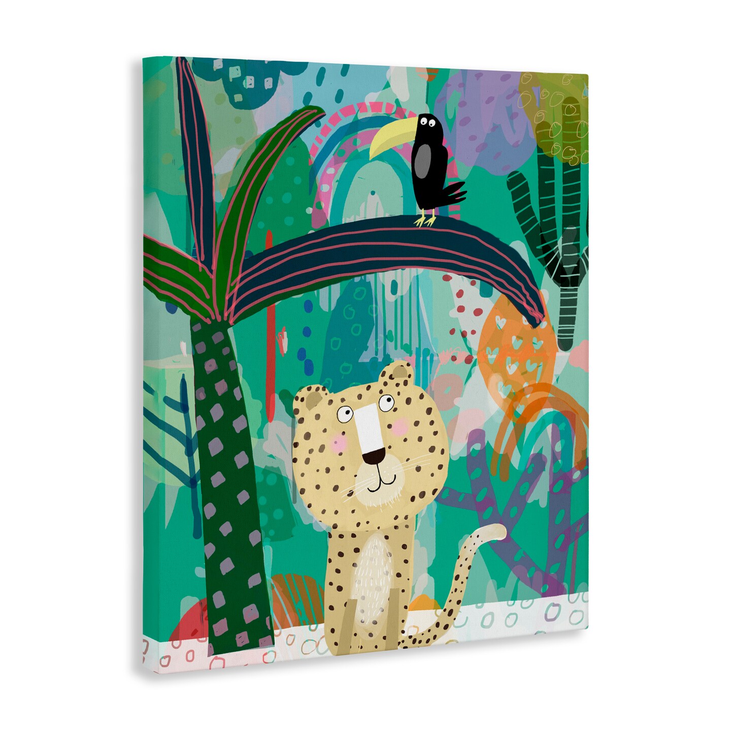 Stupell Industries Jungle Cheetah & Toucan Canvas, design by Carla Daly