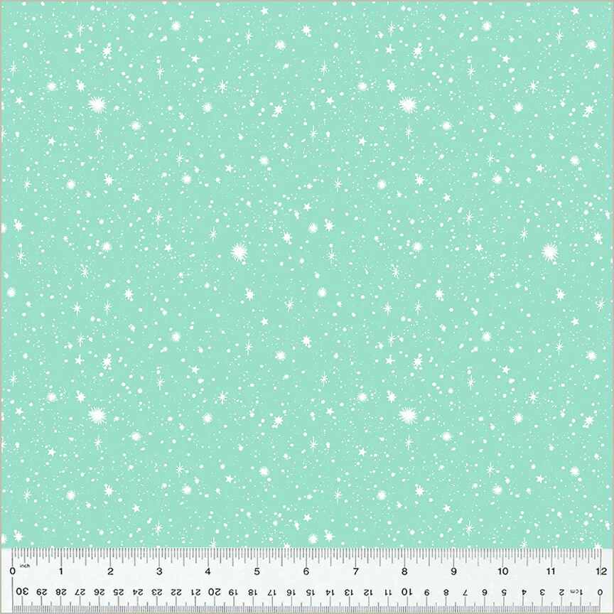 Fabric Windham Day Stars and Snowflakes Christmas Village by the Quarter Yard 53907-2