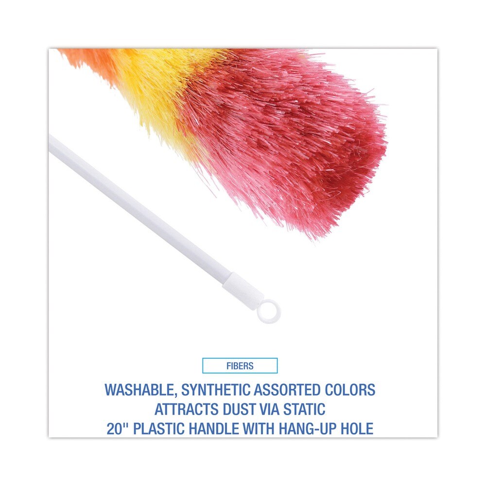Boardwalk Polywool Duster with 20 in. Plastic Handle - Assorted Colors