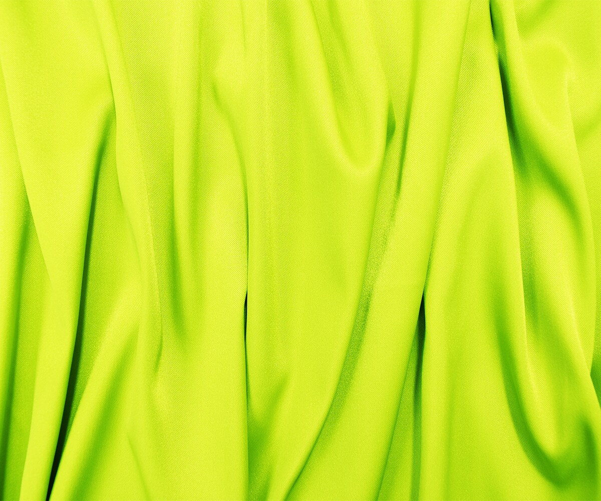 Chartreuse Green Poly Stretch Spandex Lamour Solid Satin Woven Fabric By the Yard