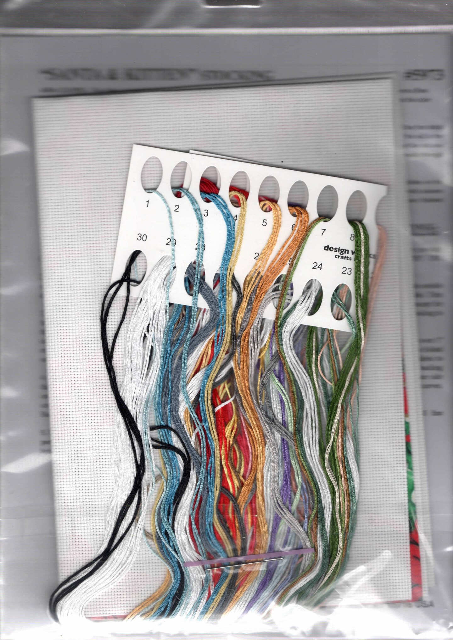 DIY Design Works Santa & Kitten Christmas Counted Cross Stitch Stocking Kit 5973