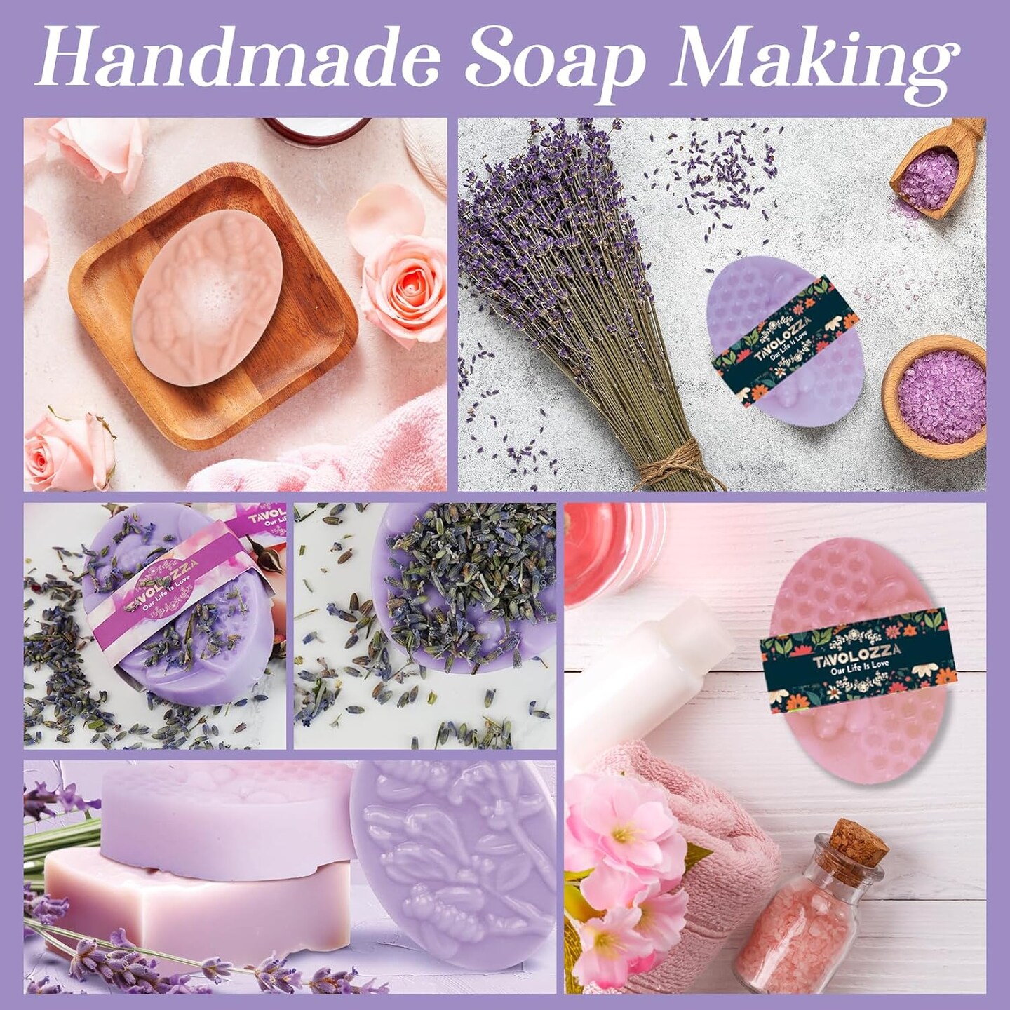 Soap Making Kit – Organic Soap Base, Silicone Mold, DIY Craft Kit for Adults & Kids.