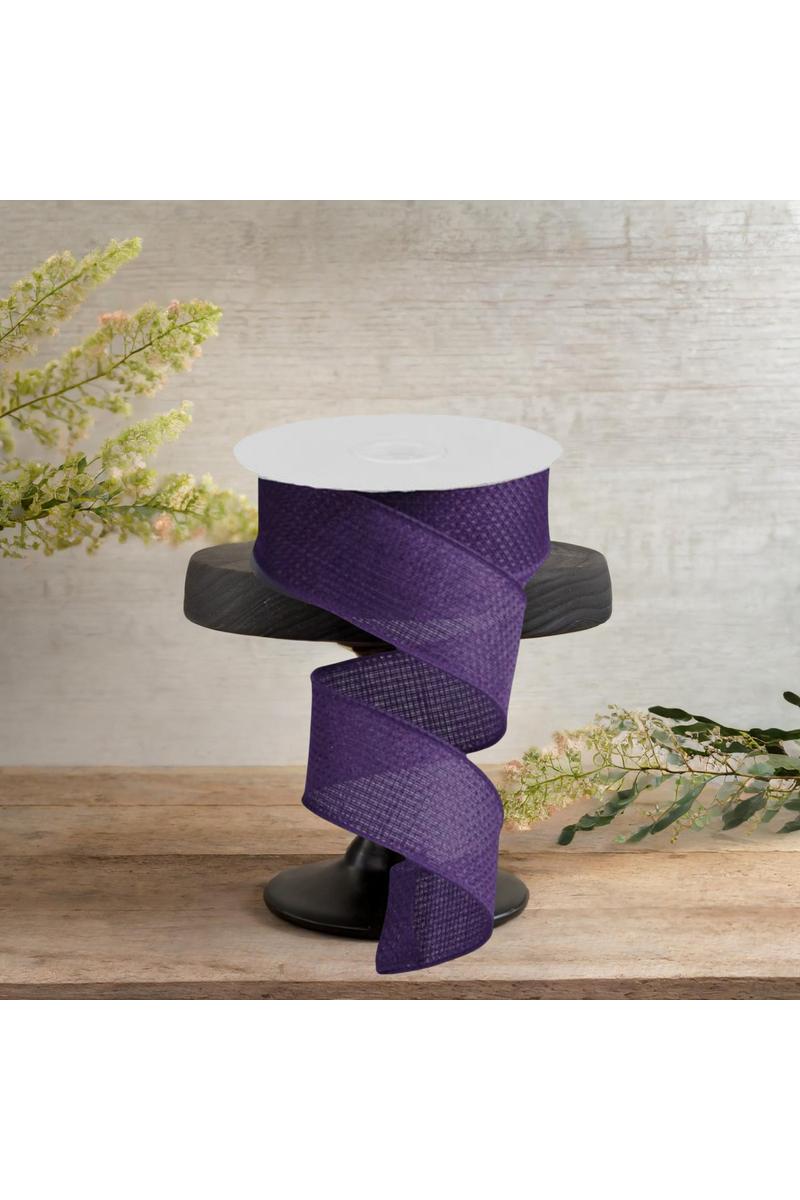 1.5&#x22; Royal Burlap Ribbon: Purple (10 Yards)