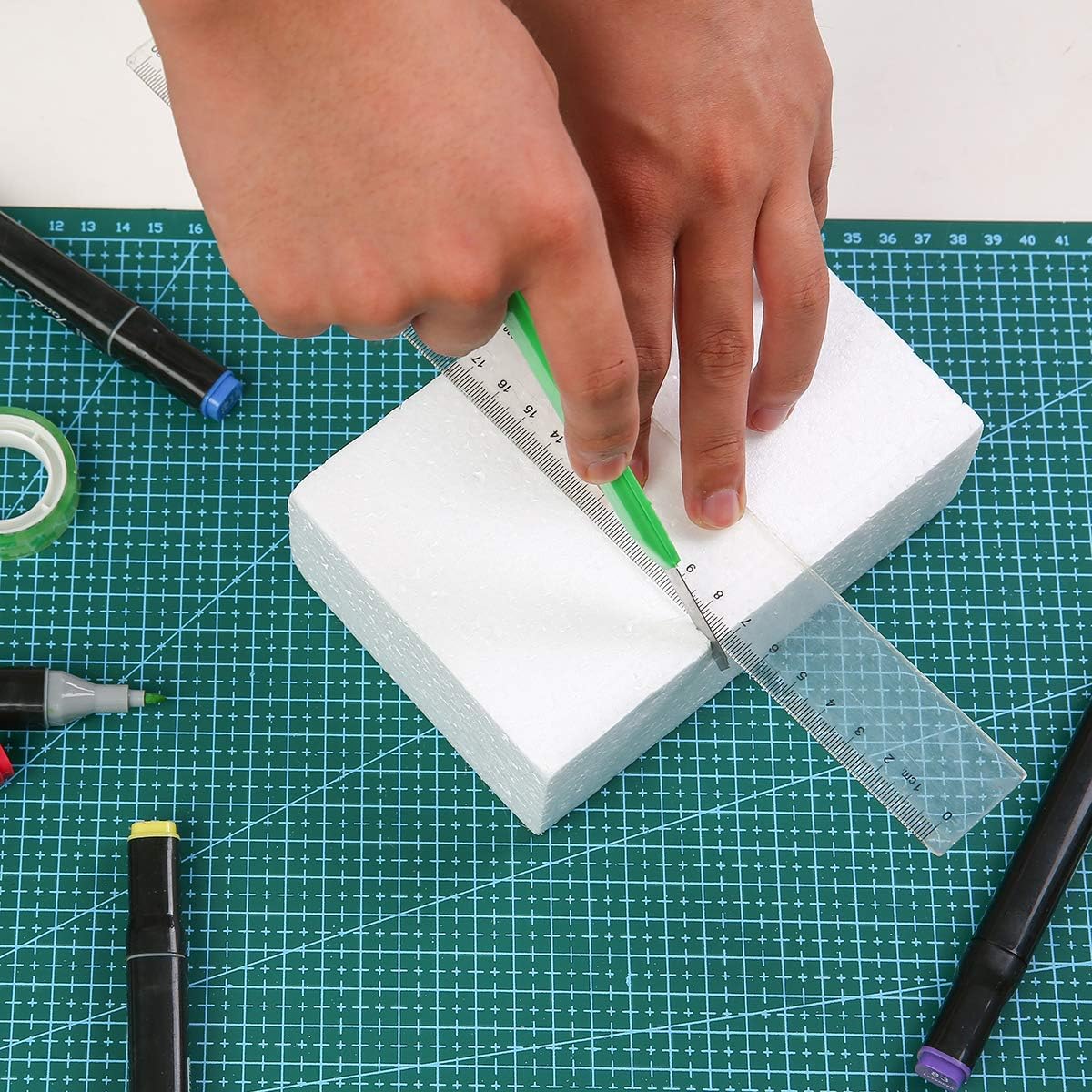 8 Pack Craft Foam Blocks 6X4X2in Polystyrene Brick Rectangle for Arts School Projects Sculptures Floral Arrangements Modeling and Centerpieces