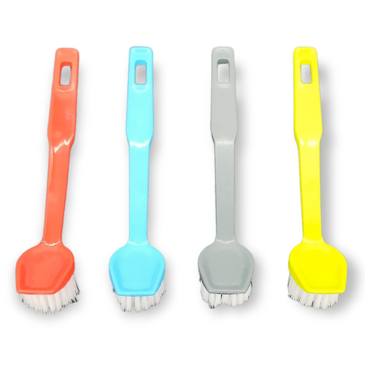 Handy Housewares 4pc Multi-Purpose Round Head Kitchen Dish Scrub Brush Set - Assorted Colors