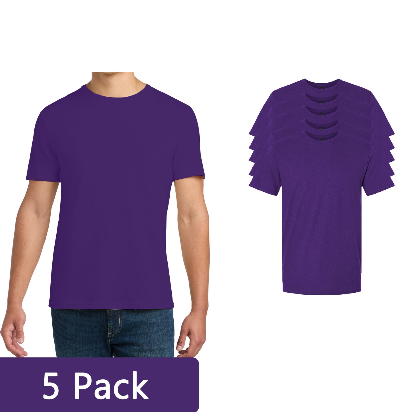 Gildan Softstyle Short Sleeve T-Shirt, Men's Lightweight Cotton for DIY & Cricut Projects, Purple