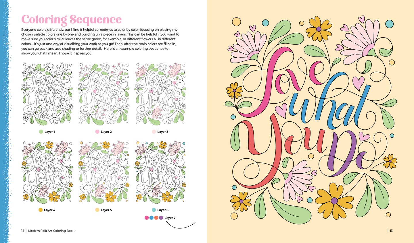 Modern Folk Art Coloring Book: 60 Patterns to Boost Joy, Relaxation & Creativity