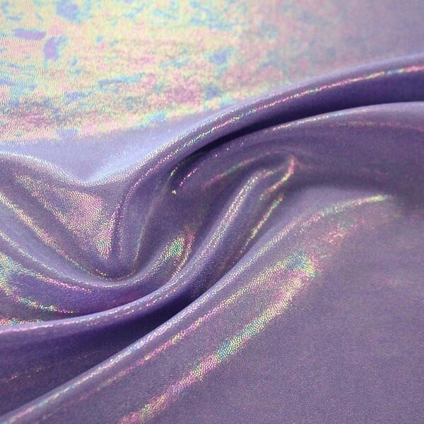 Prismatic Foiled Spandex Fabric