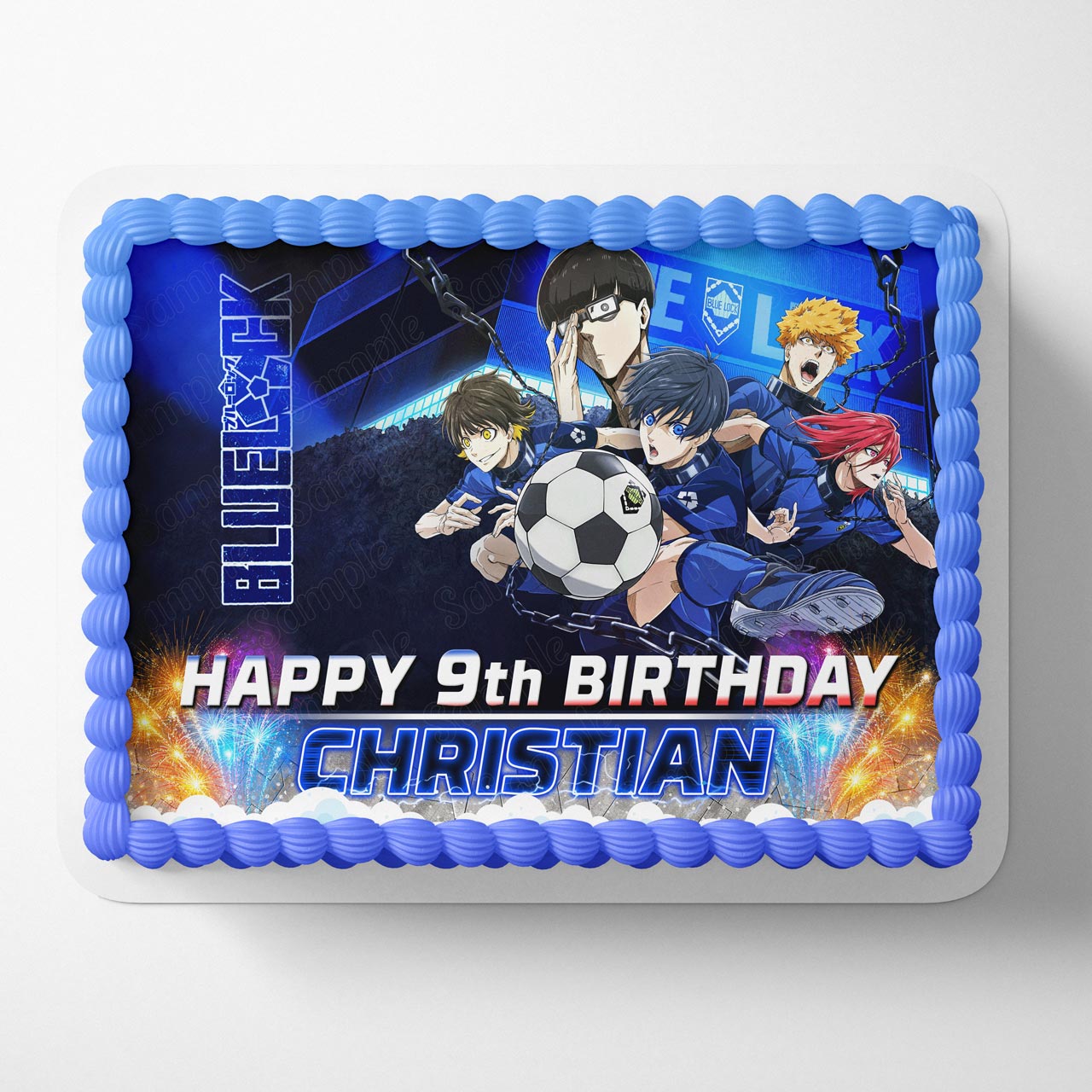 Blue Lock Anime Soccer Futbol Edible Cake Image Topper Birthday Cake Sheet  | MakerPlace by Michaels, image size:1080x1080