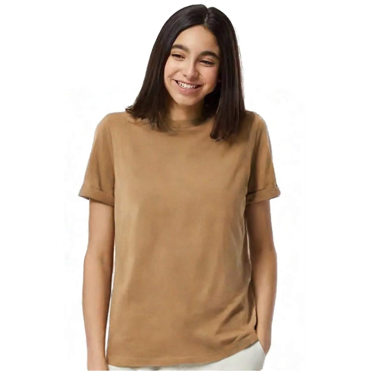 Youth Fine Jersey Crewneck T-Shirt for School, Sports & Everyday Lightweight Comfort Wear