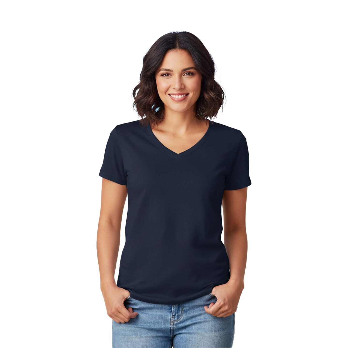 Gildan Women’s Heavy Cotton V-Neck T-Shirt – Blank Craft Tee for Cricut, Painting & Custom DIY Projects