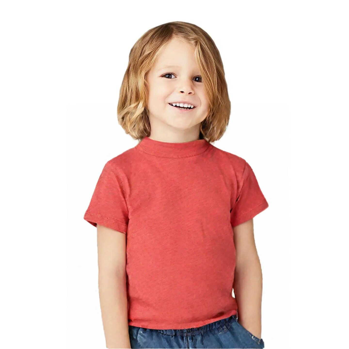 BELLA + CANVAS Toddler Triblend Short Sleeve Crewneck T-Shirt for Kids Everyday Wear & Custom Printing Tee