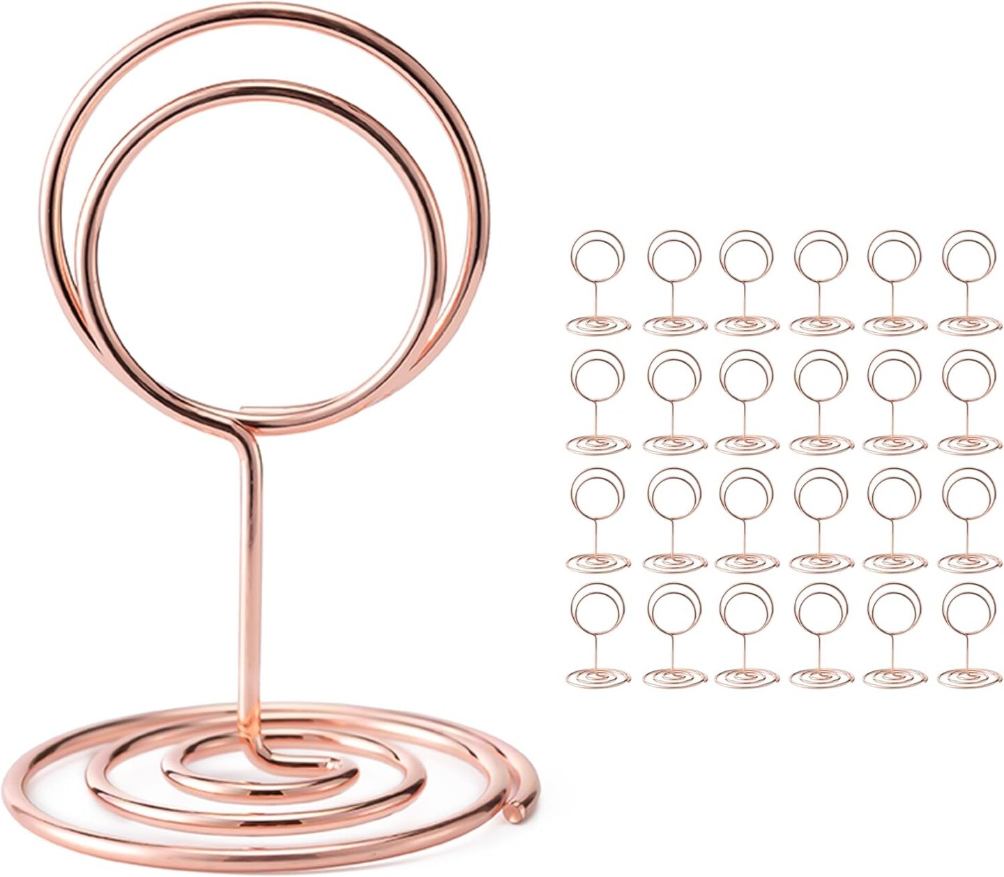 26 PCS Place Card Holders – Metal Wire Table Number & Photo Holders for Wedding, Party & Table Centerpieces