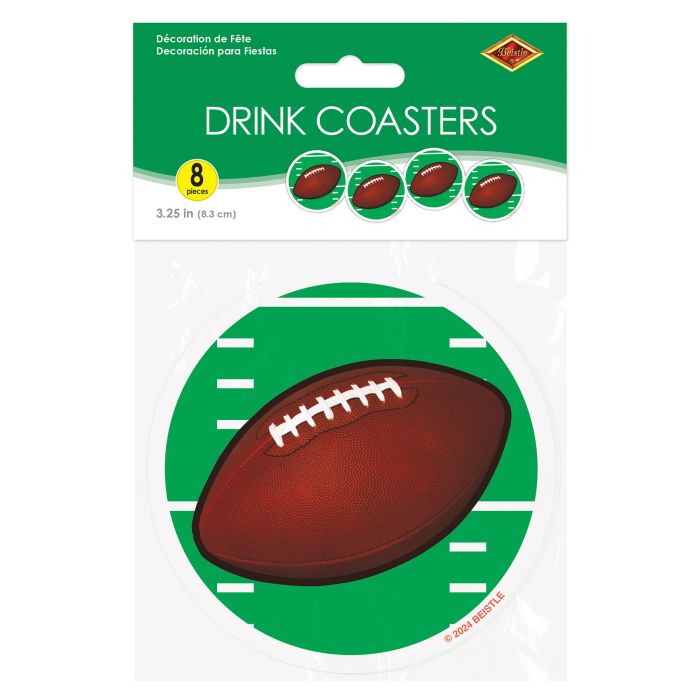 96 Pack Beistle Football Coasters