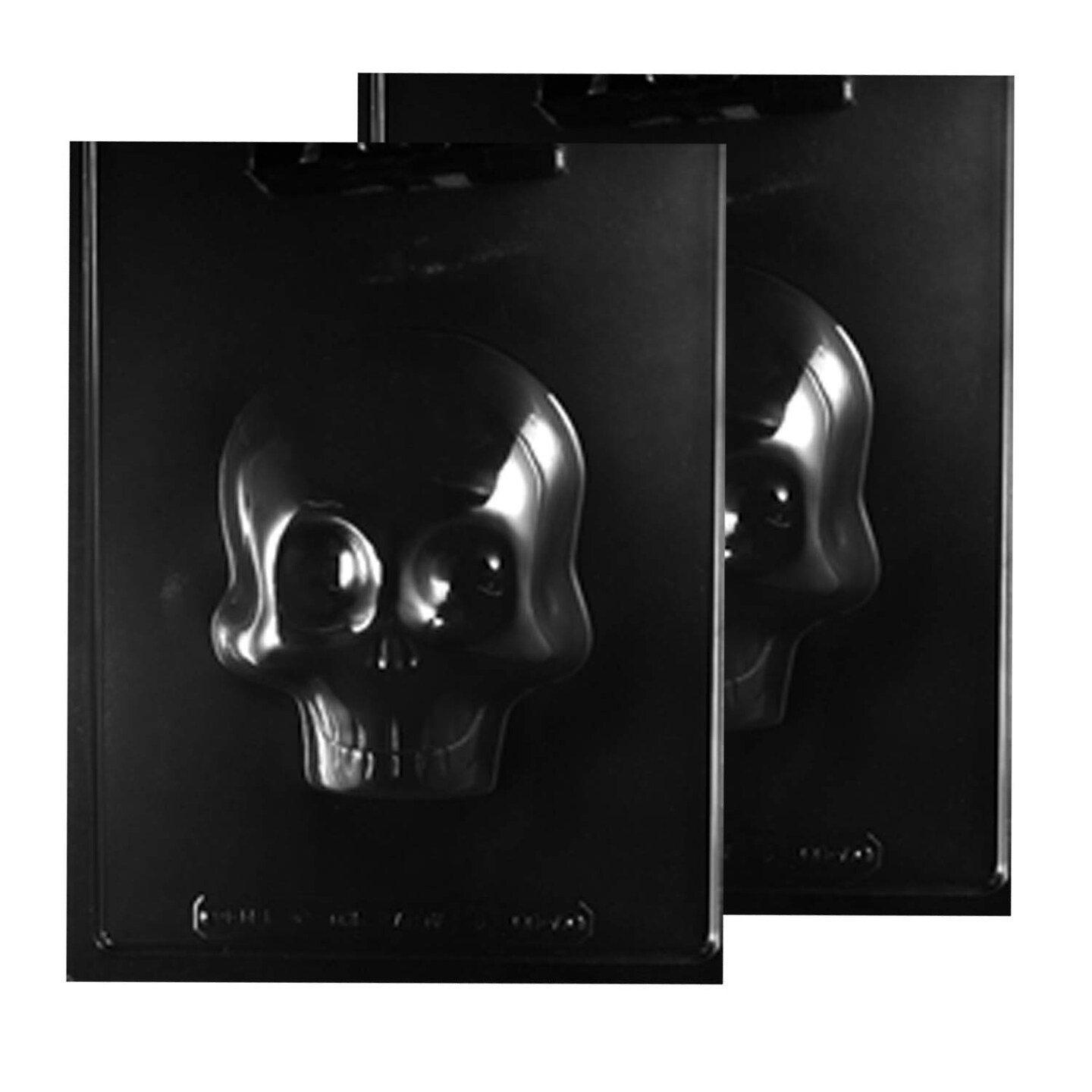3D Large Skull Chocolate Mold Front
