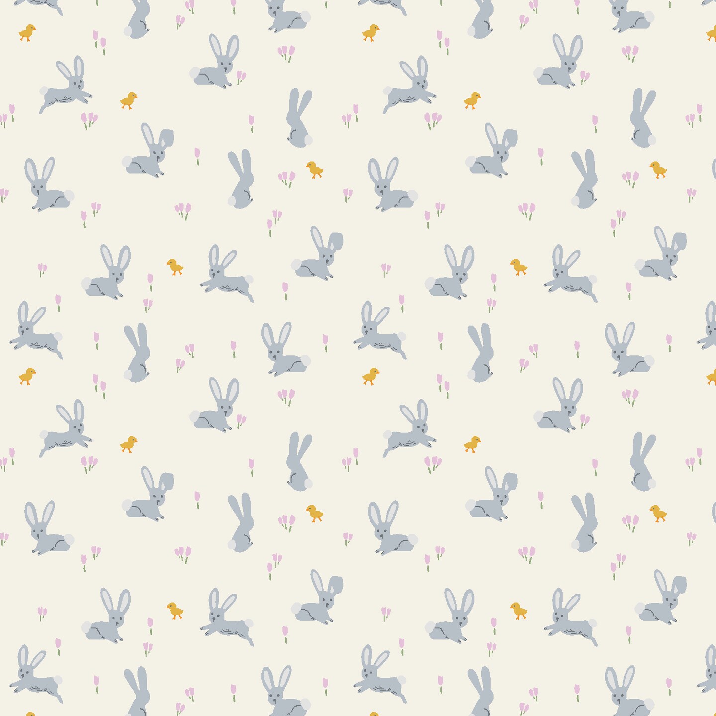 Bunnies in Cream (rp1503-cr1) | Easter | Rifle Paper Co | Cotton+Steel