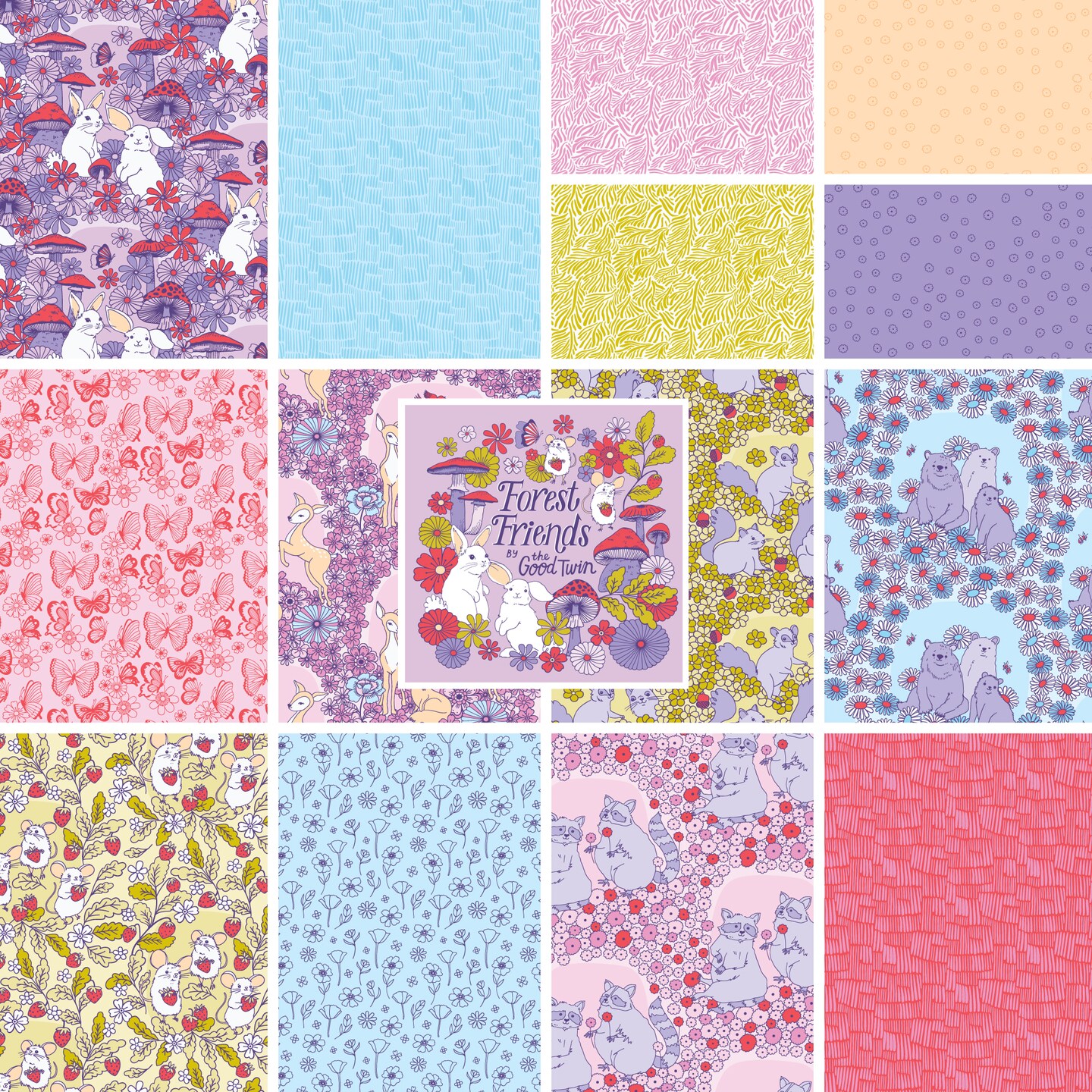 Forest Friends 2.5" Strip Roll (Jelly Roll) by Cloud9 (600407)