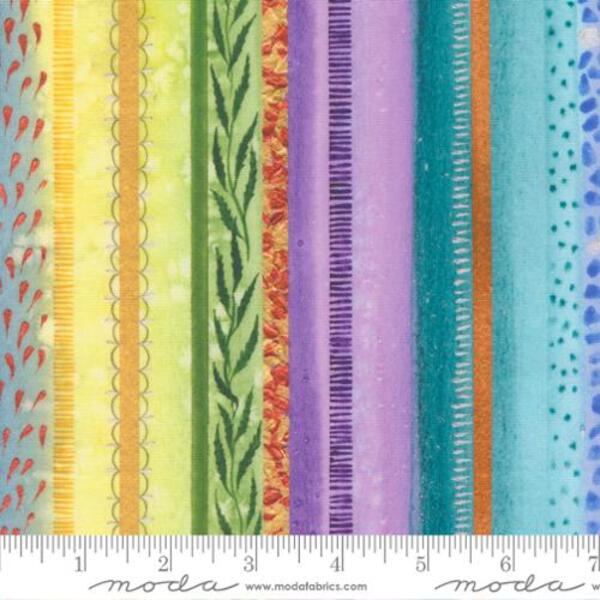 Socialite Stripes in Rainbow (39867 11) | Soulstice | Create Joy Project | Moda