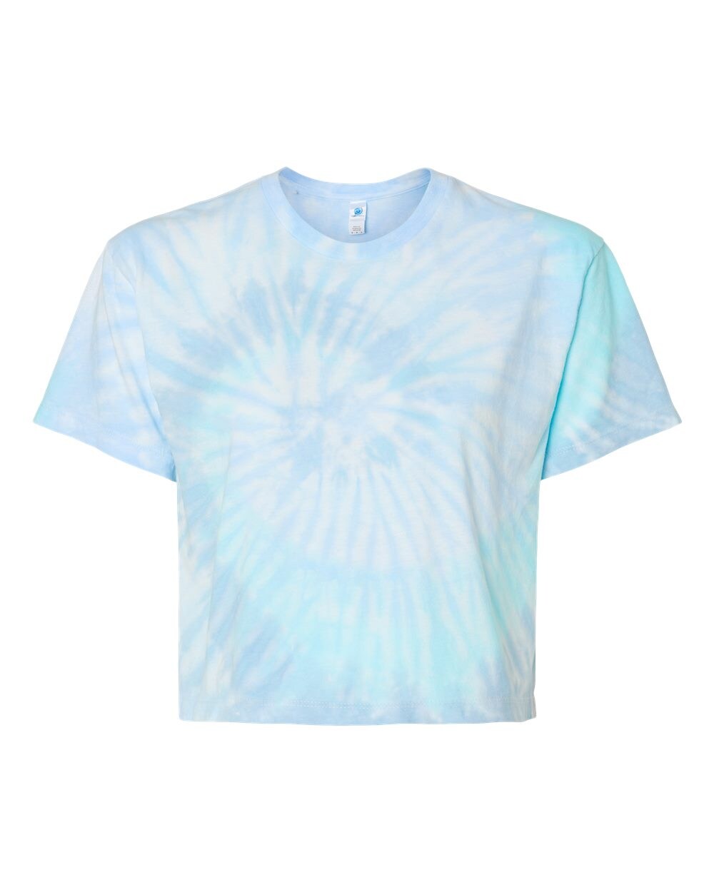 Women’s Tie-Dyed Crop Crewneck T-Shirt for Summer, Trendy & Festival Style Wear