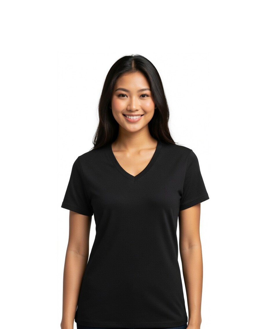 Gildan Softstyle V-Neck Short Sleeve T-Shirt for Summer Outfits & Custom Printing Cotton Tee