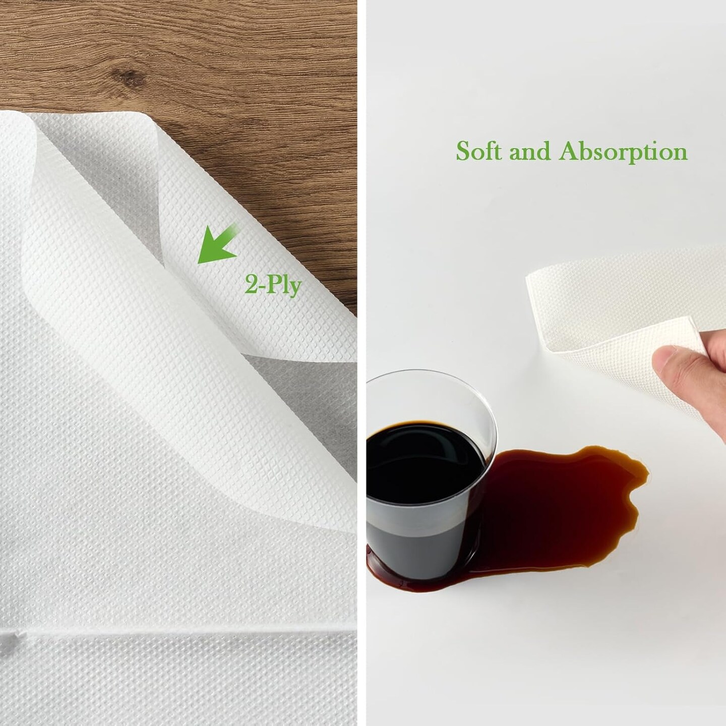 Napkins Bulk, 250 Count Everyday Paper Napkins, 6.5&#xD7;6.5 Inch Folded, 2-Ply Soft And Absorbent for Dinner, Gathering, Bar, Restaurants(13&#xD7;13 Inch Unfolded)