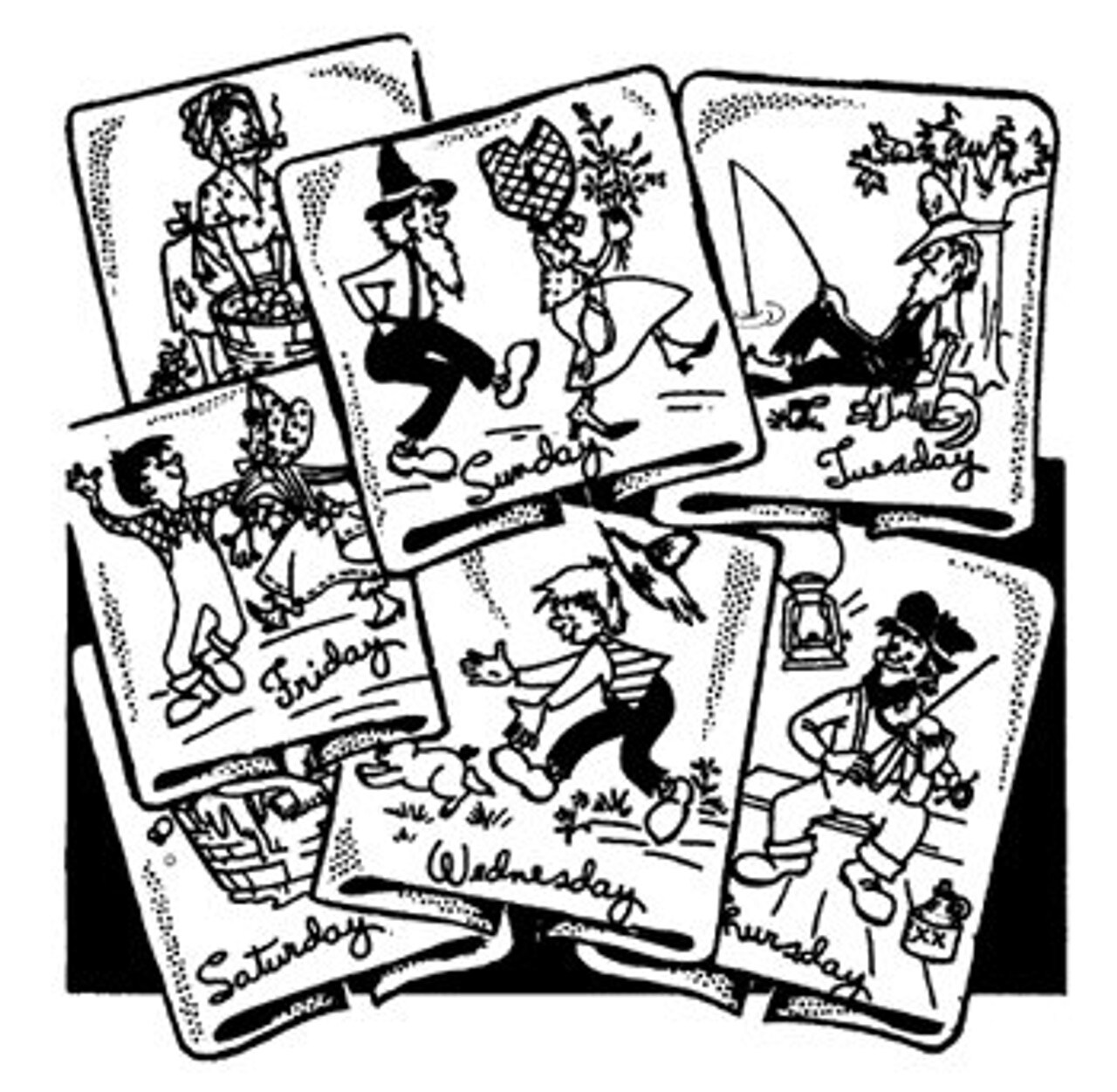 Aunt Martha's Hillbilly Doin's 3761 embroidery iron on pattern