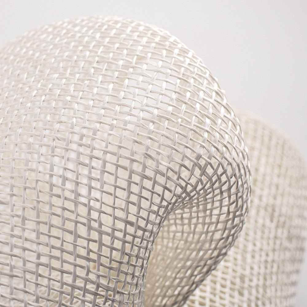 10&#x22; Poly Burlap Mesh Ribbon: White