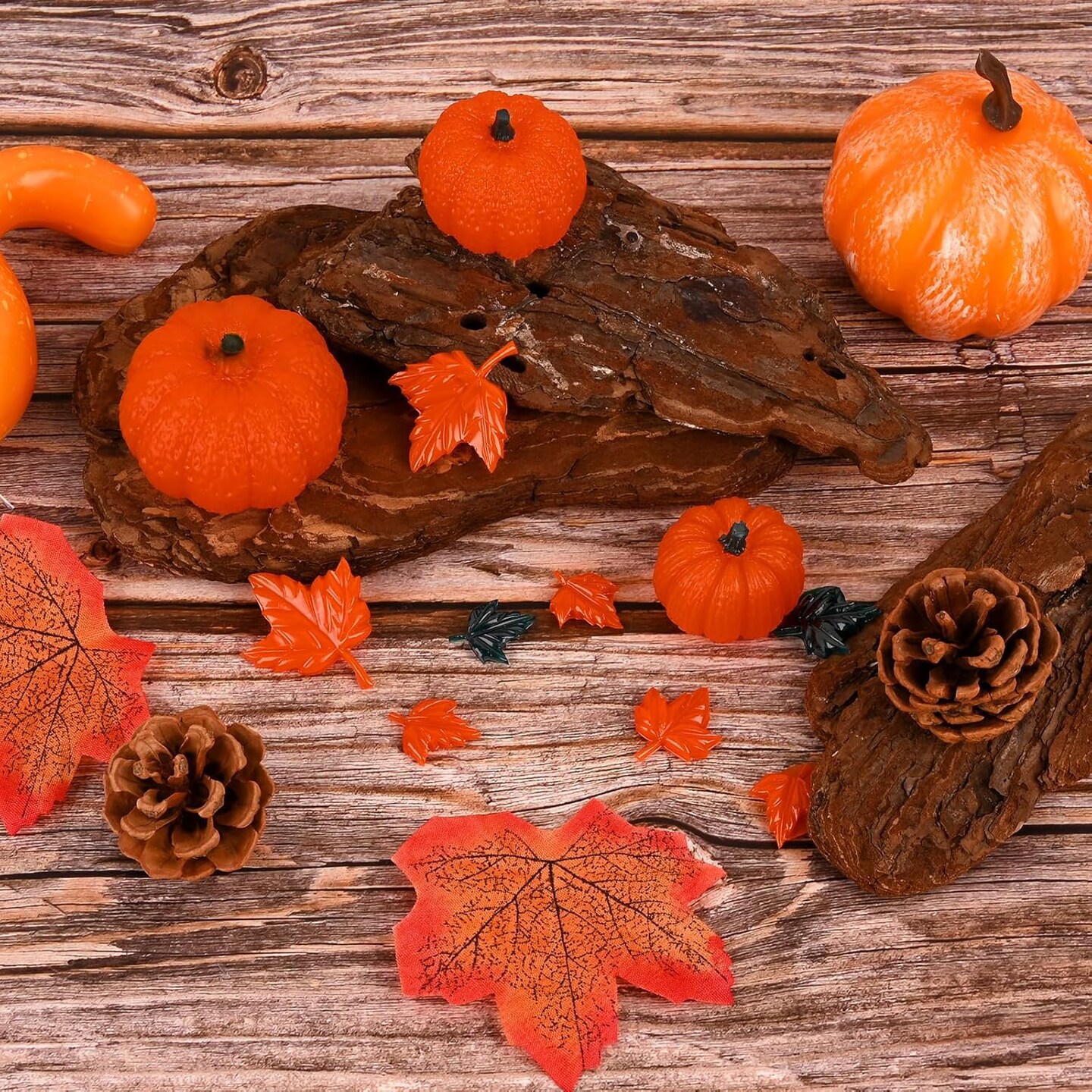 5 Pack Pumpkin Candle Molds, 3D Pumpkin Silicone Mold(Multicolor)