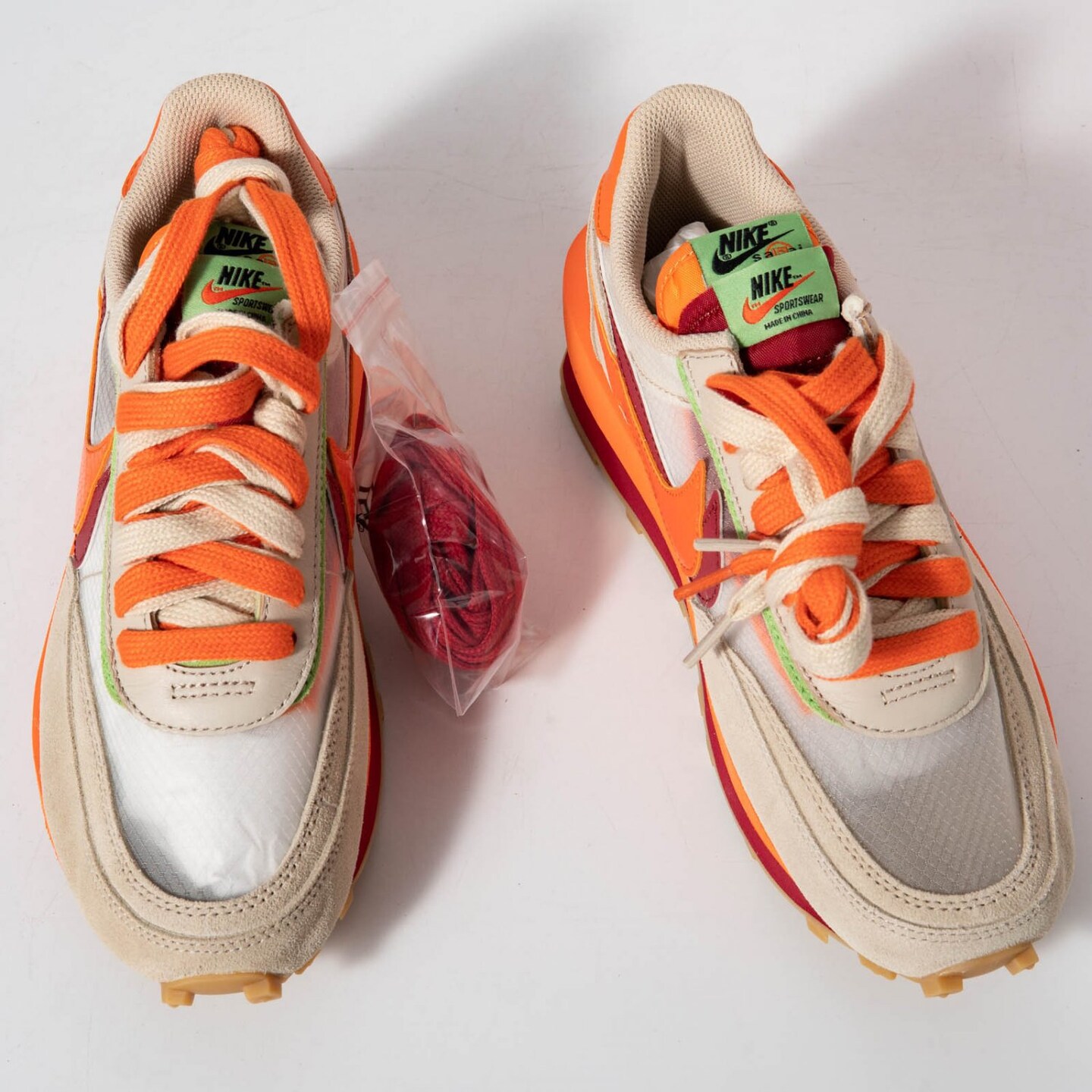 sacai clot net orange blaze