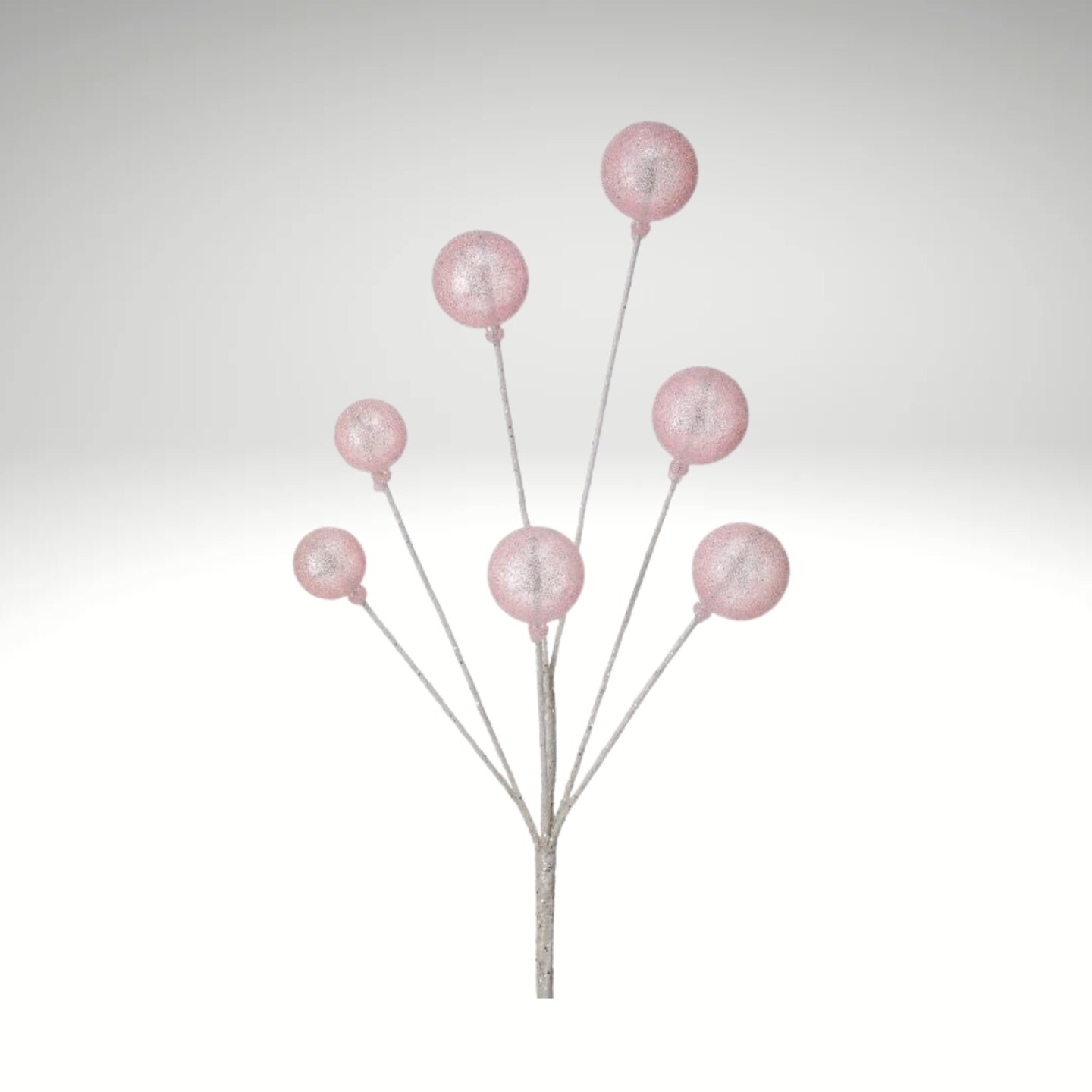 Pink Glitter Sugar Ball Spray 21&#x22; &#x2013; Candyland Christmas Tree Pick-MTX75905BLPK