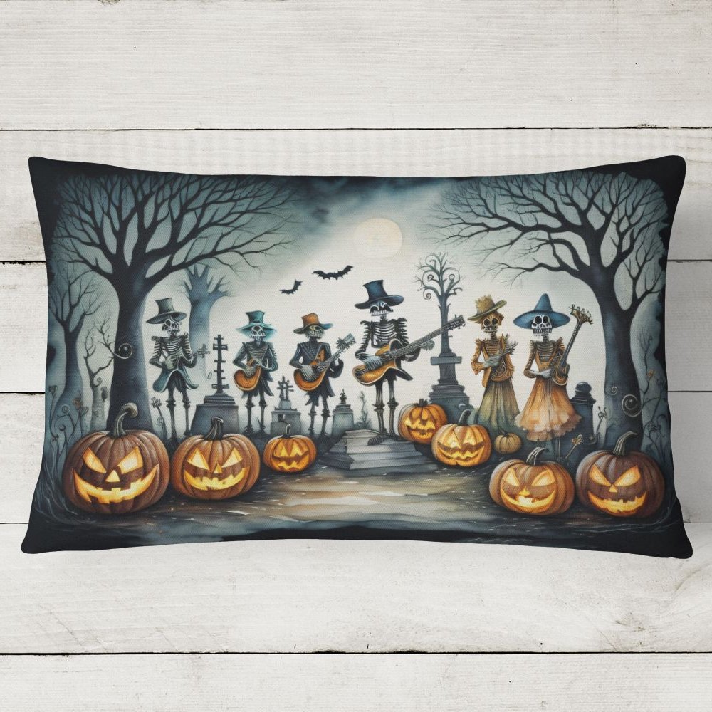 Edge Collections - 12" x 16" - Multicolor - Halloween Mariachi Band Throw Pillow Indoor Outdoor - 1 Piece