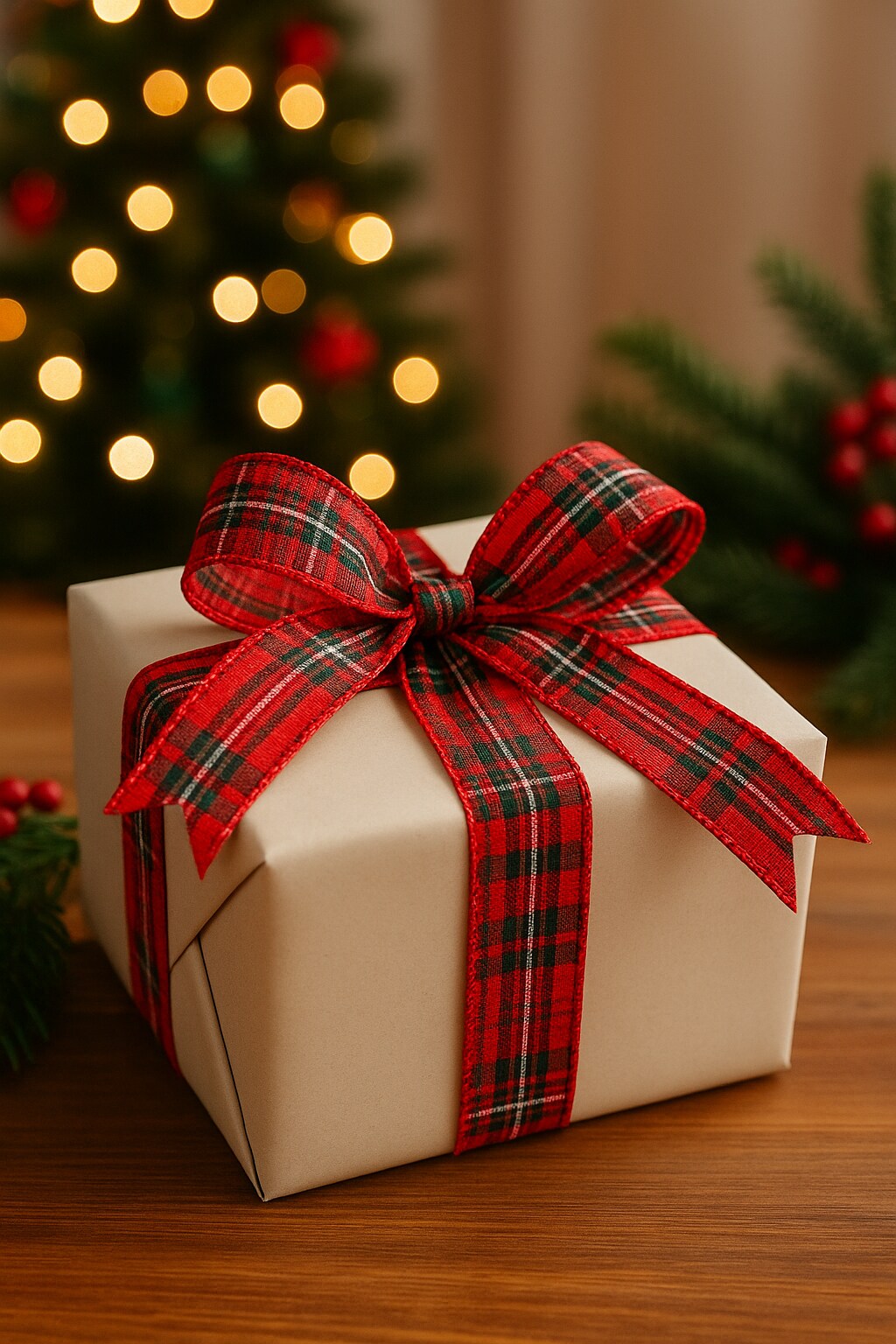 Designer&#x2019;s Shop Red &#x26; Green Tartan Plaid Wired Edge Ribbon &#x2013; 2.5&#x22; x 10 Yards &#x2013; Holiday Ribbon &#x2013; WR 63-5223