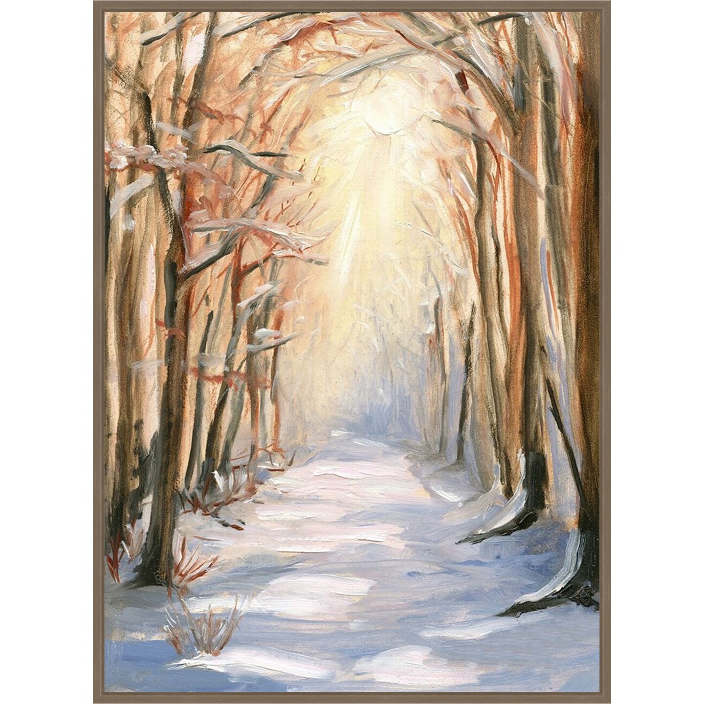 Path in Winter by Sandra Iafrate Framed