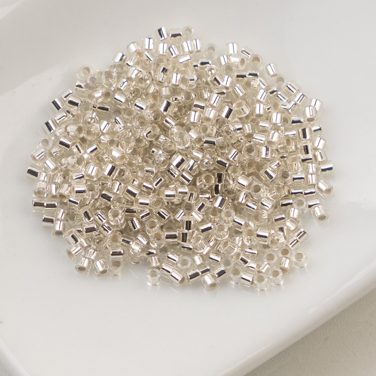 John Bead Silver Lined Cylin Beads 11/0 Glass Cylindrical Seed Beads, 25g