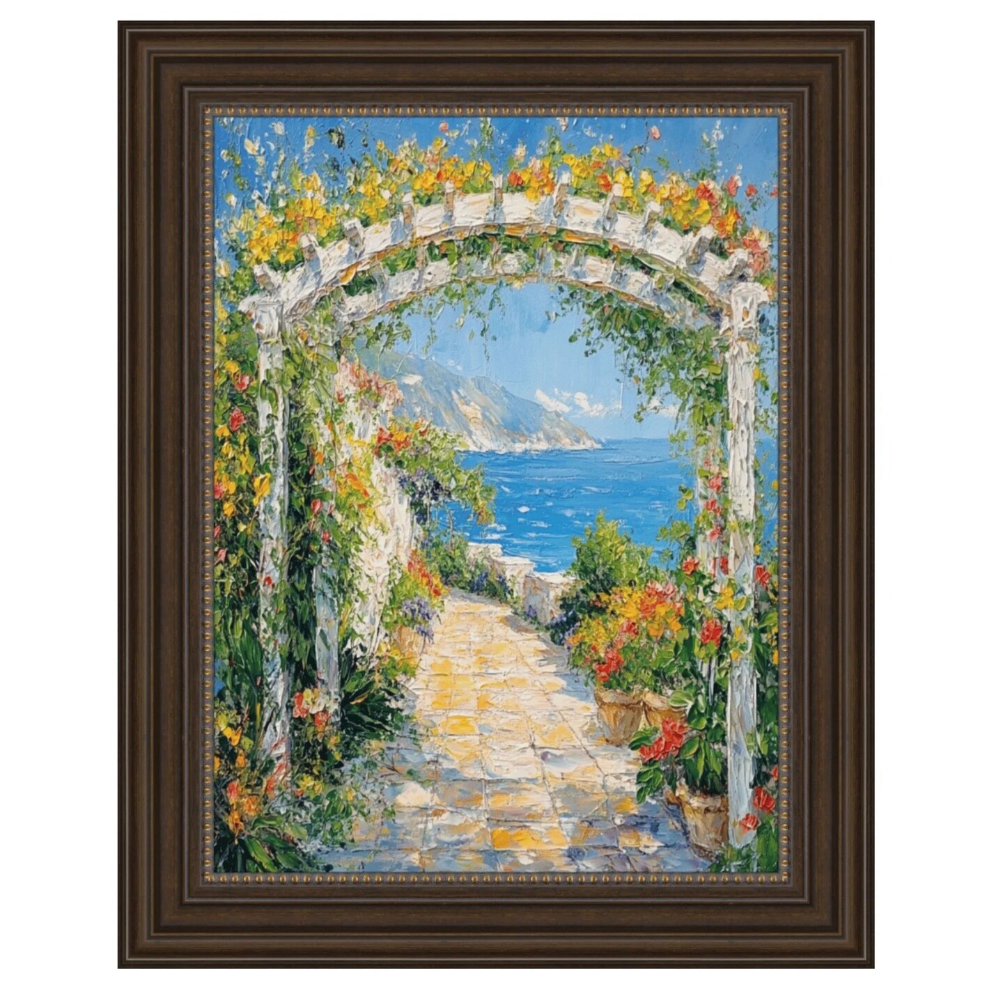 Traditional Scoop Bronze Picture Frame 24x48 frame