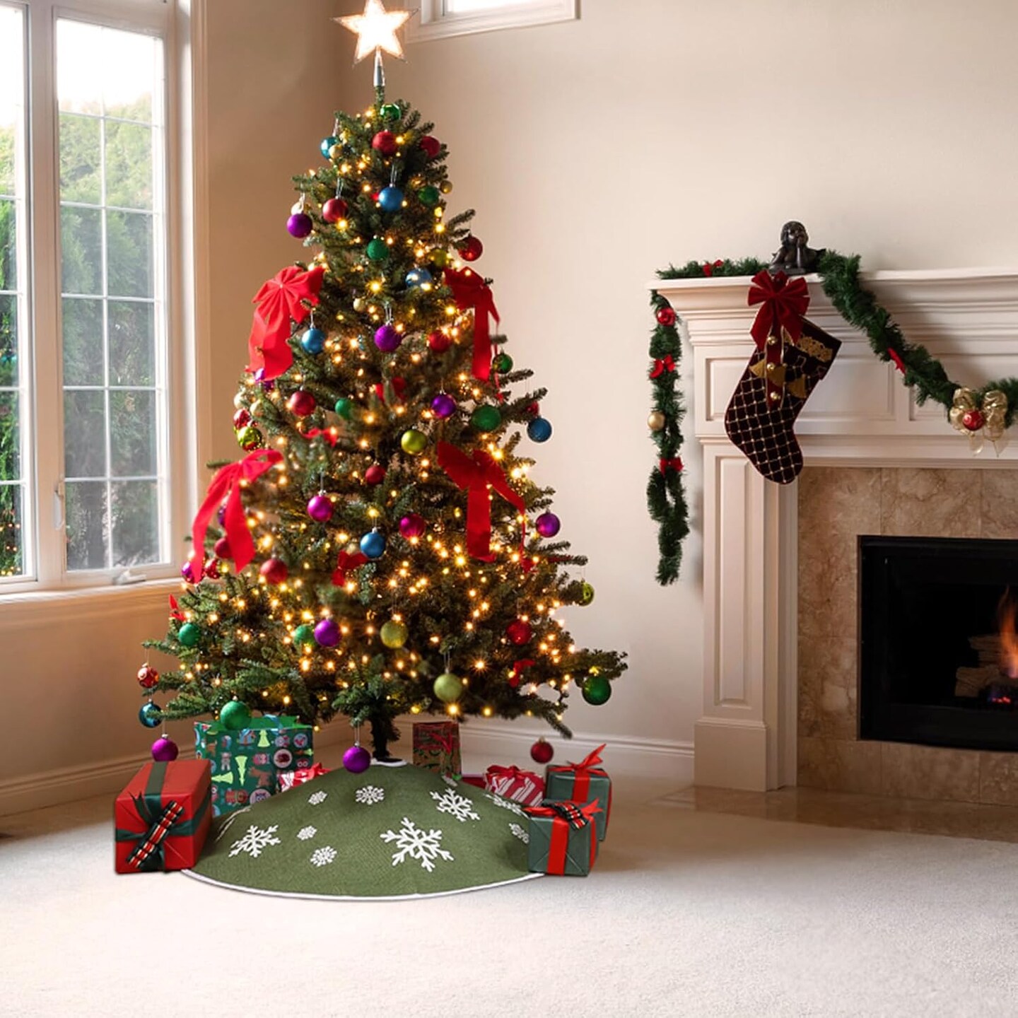 Christmas Small Tree Skirt (&#x9;Green) &#x9;30 Inch