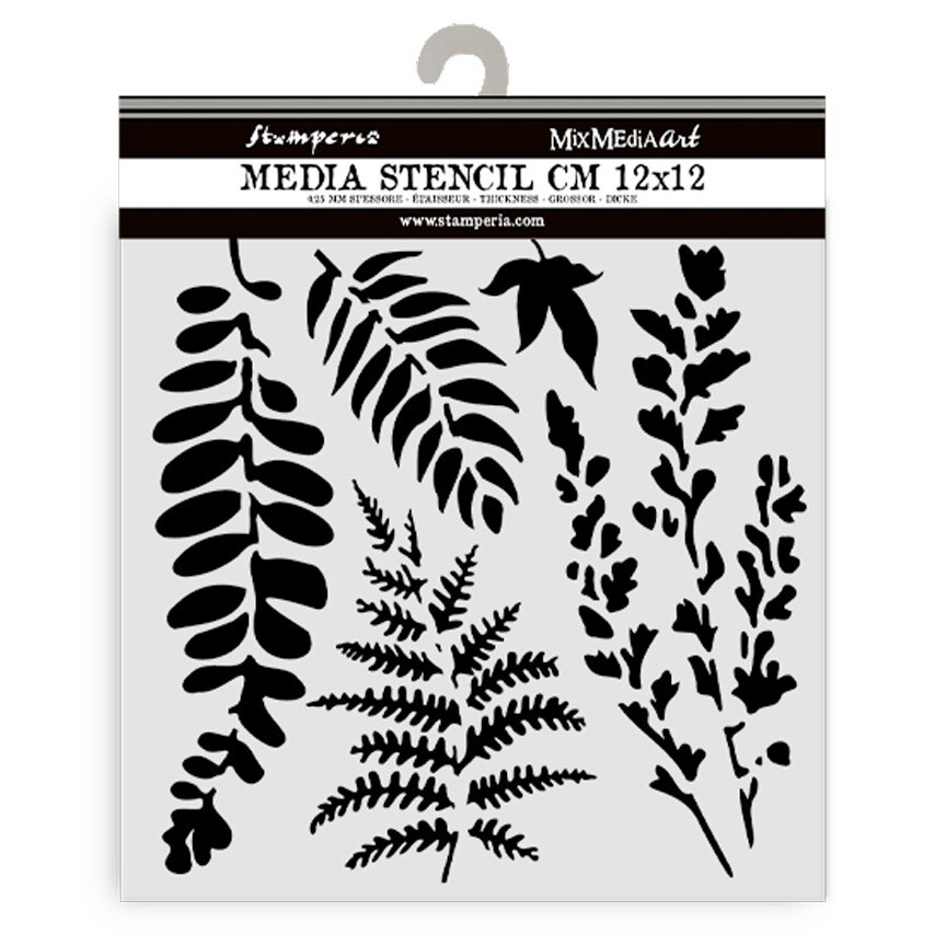 Stamperia Stencil 4.72&#x22;x4.72&#x22;-Leaves