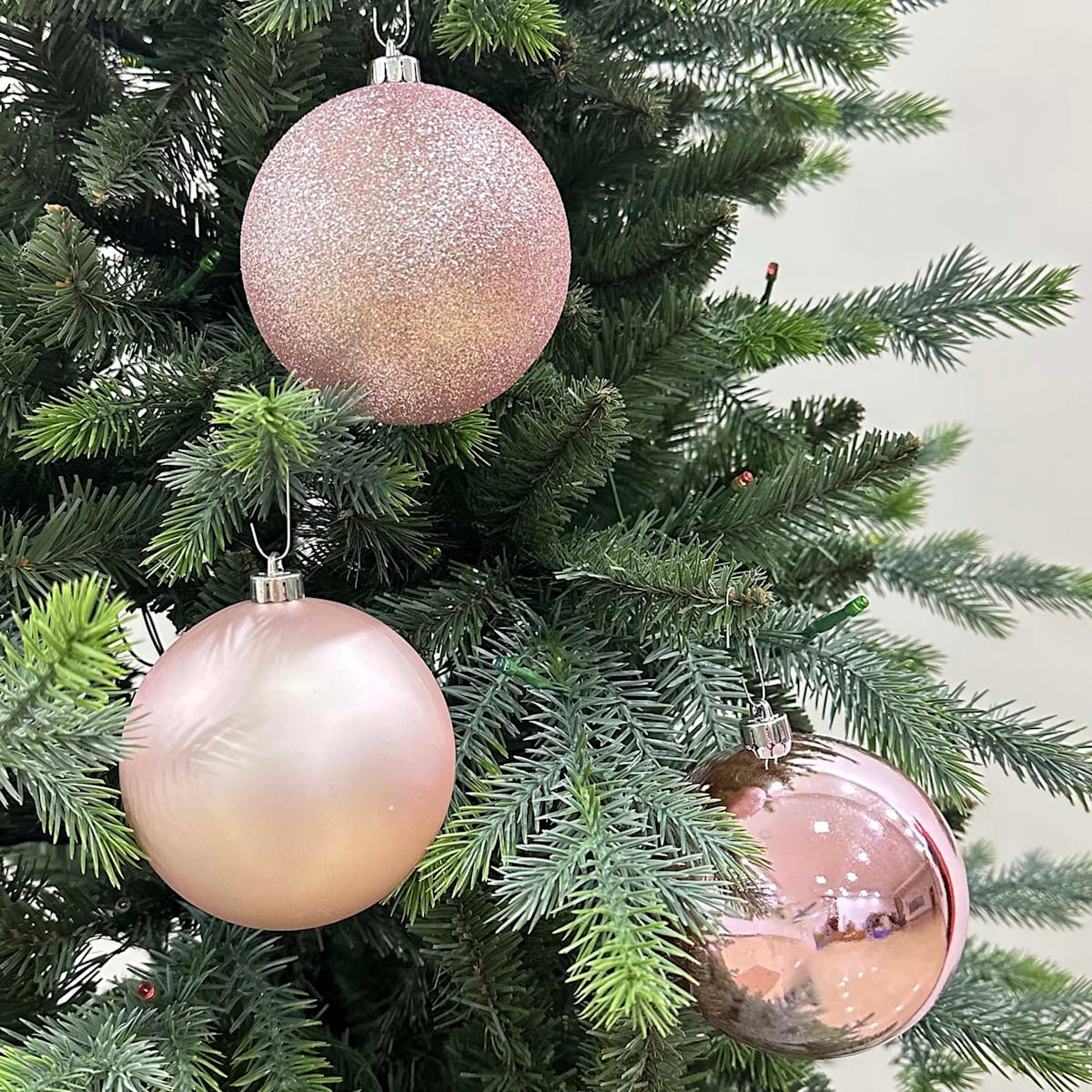 Mix Shatterproof Christmas Ornaments – Large 5.9" Matte, Shiny & Glitter Balls-3-PCS