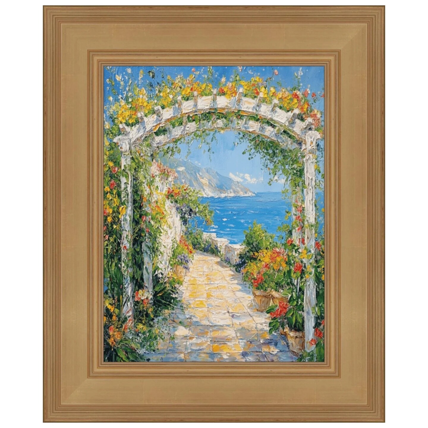 Wide Gold Flat Panel Picture Frame 40x40 frame