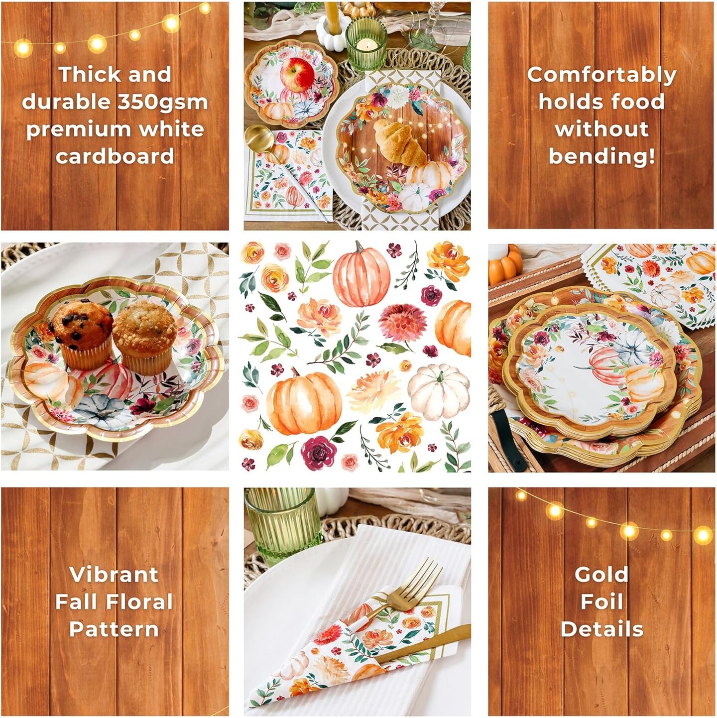 62pc Thanksgiving Tableware Set Party Kit (Thanksgiving/Fall)