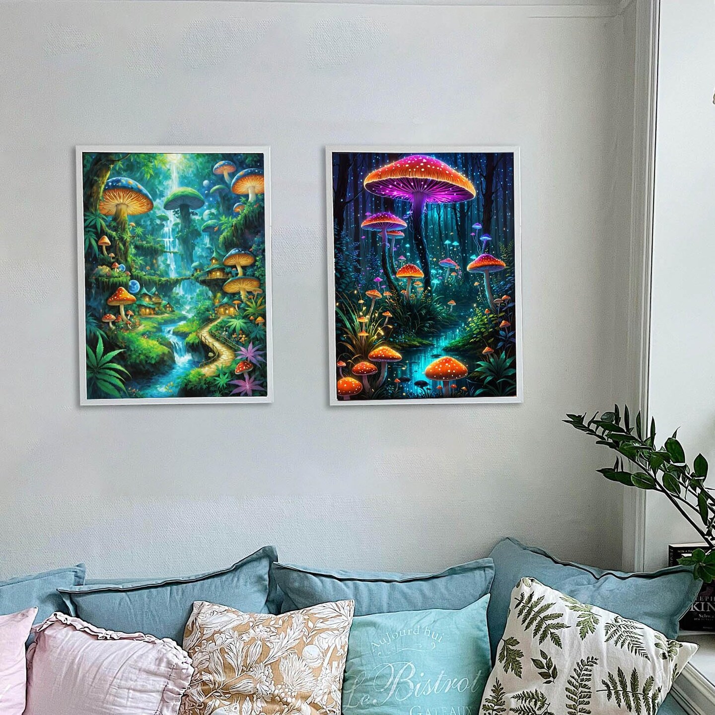Mushroom Diamond Art Painting Kits for Adults – 2 Pack Mushroom