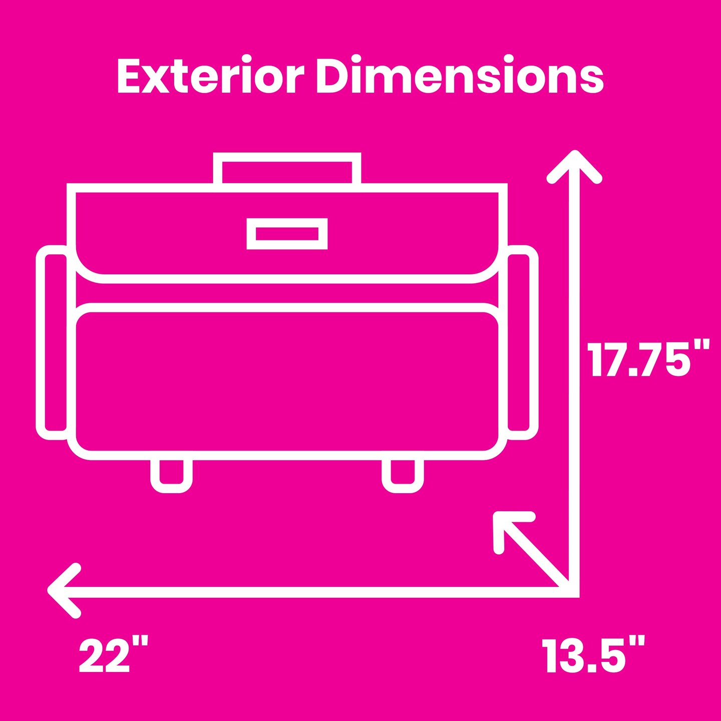 XL 4 Wheel Collapsible Deluxe Rolling Sewing Machine Storage Case, Heather Grey
