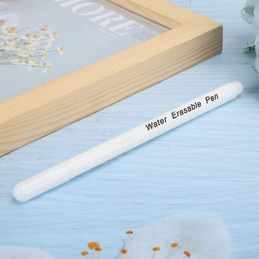 10Pcs Water Erasable Pen, Fabric Marking Pen Fabric Marker Tailoring Tool DIY Water Soluble Erasable Pen DIY Cloth Sewing Accessories (Single Head White)