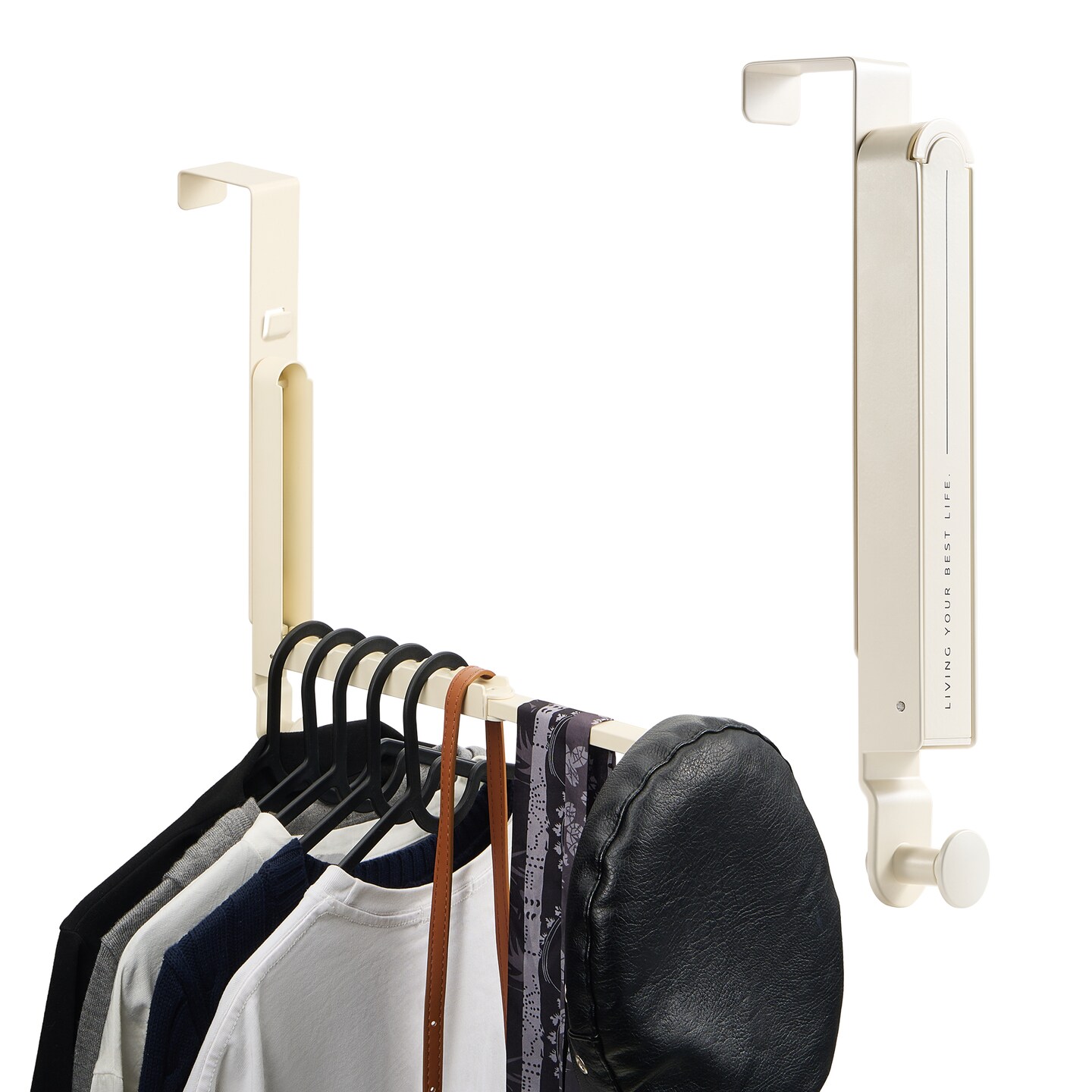 Sorbus Foldable Over Door Heavy-Duty Hanger - Space Saving Organizer, No Tool Assembly