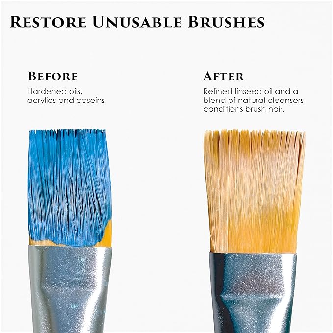 Richeson Studio Soap Natural Linseed Surface & Brush Cleaner Restorer 8oz jar