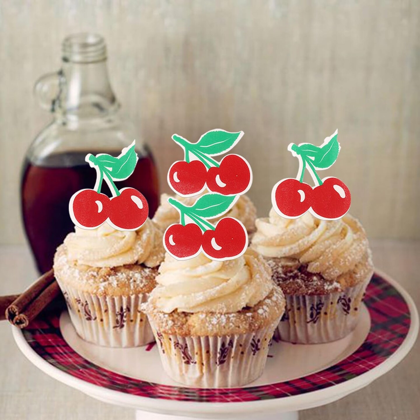 Cupcake Toppers Kerst - Rendieren 6 Stuks