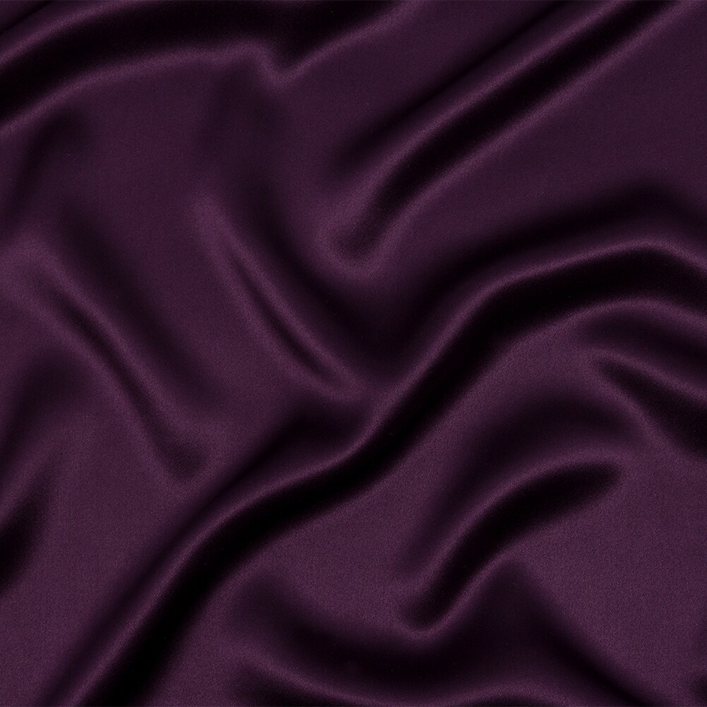 1 Yard Silk Charmeuse 44" Wide Blackberry Luxury Fabric for Gowns, Dresses & Bridal Wear