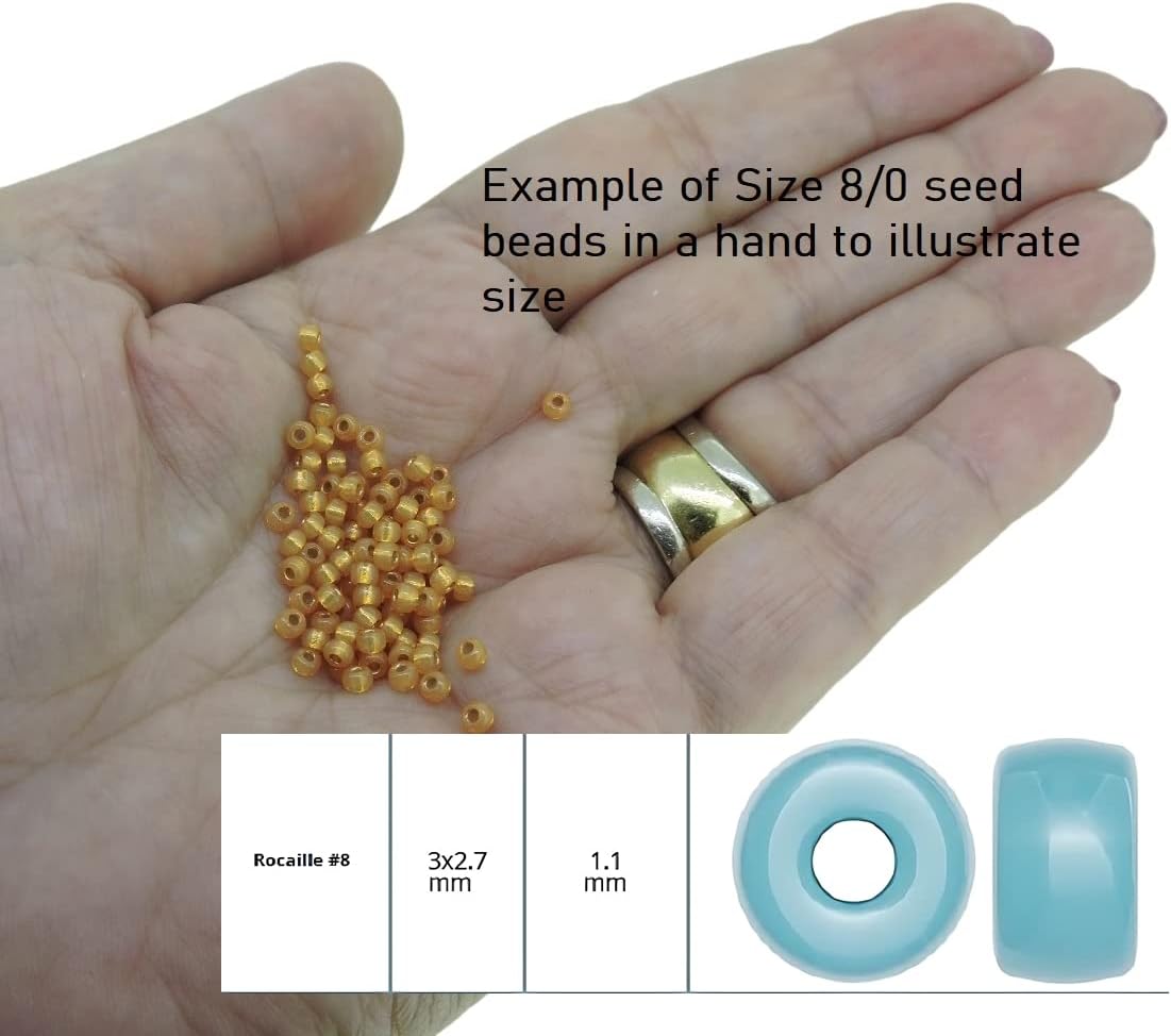 Picasso Seafoam Green 22 Grams Miyuki Round Rocailles 8/0 Seed Bead Approx 22 Gram Tube